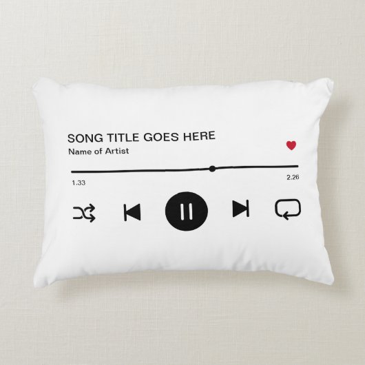 Persoonlijk Valentijnsdag Lied Album Koppel Accent Kussen (Voorkant)