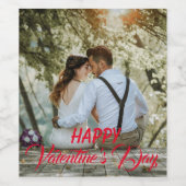 Persoonlijk Valentijnsdag Wijnlabel, Wijn Etiket (Enkel label)