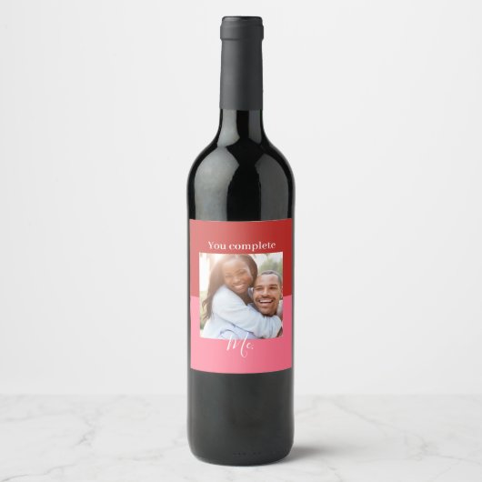 Persoonlijk Valentijnsdag Wijnlabel, Wijn Etiket (Voorkant)