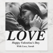 Persoonlijk Valentijnsdag Wijnlabel, Wijn Etiket (Enkel label)