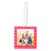 Persoonlijk Valentijnsdagcadeau Rood Multi Foto Decoratie (Voorkant)