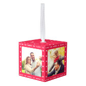 Persoonlijk Valentijnsdagcadeau Rood Multi Foto Decoratie (Achter hoekig)