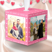 Persoonlijk Valentijnsdagcadeau Roze Multi Foto Decoratie