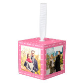 Persoonlijk Valentijnsdagcadeau Roze Multi Foto Decoratie (Voorkant hoekig)