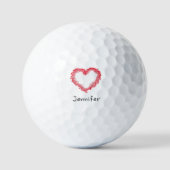 Persoonlijk Valentijnshart-cadeau voor haar Golfballen (Voorkant)