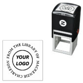 Persoonlijk 'Van de bibliotheek van' Monogram Boek Zelfinktende Stempel (In situ)