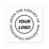 Persoonlijk 'Van de bibliotheek van' Monogram Boek Zelfinktende Stempel (Design)