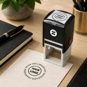 Persoonlijk 'Van de bibliotheek van' Monogram Boek Zelfinktende Stempel