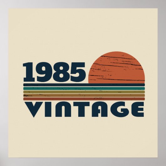 Persoonlijk veertig vintage 40ste verjaardagsfeest poster (Voorkant)