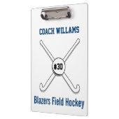 Persoonlijk veldsleutel Naam Jersey Nummer Klembord (Links)