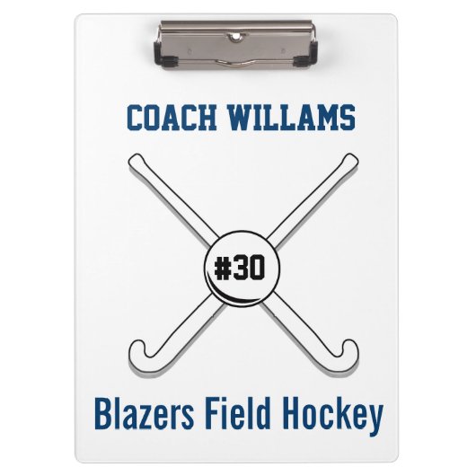 Persoonlijk veldsleutel Naam Jersey Nummer Klembord (Voorkant)