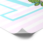 Persoonlijk verjaardagsbanner voor het meisje van  poster (Hoek)