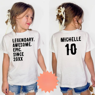Persoonlijk verjaardagscadeau 10e 12e 14e verjaard t-shirt