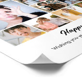Persoonlijk verjaardagscadeau fotocollage poster (Hoek)