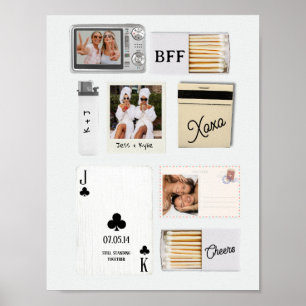 Persoonlijk verjaardagscadeau voor beste vriendin poster