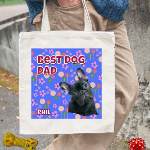 Persoonlijk verjaardagscadeau voor hondenpapa met tote bag