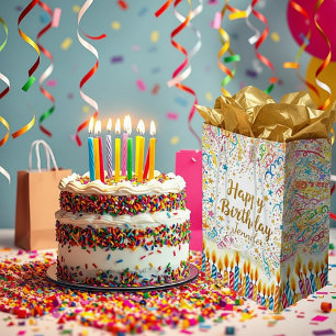 Persoonlijk verjaardagsconfetti plezier medium cadeauzakje