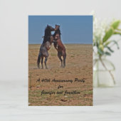 Persoonlijk verjaardagsfeest Dansende paarden 40-j Kaart (Staand voorkant)