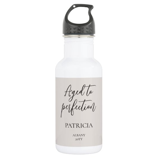 Persoonlijk verjaardagsfeest dat perfect is gerijp waterfles  (Voorkant)