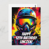 Persoonlijk verjaardagsfeest Paintball Briefkaart (Voorkant / Achterkant)