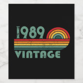 Persoonlijk verjaardagsfeestje 35 jaar oud in vint wijn etiket (Enkel label)