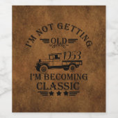 persoonlijk verjaardagsfeestje 50 jaar oud met vin wijn etiket (Enkel label)