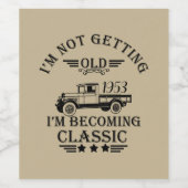 persoonlijk verjaardagsfeestje 50ste verjaardag in wijn etiket (Enkel label)