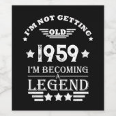 Persoonlijk verjaardagsfeestje 65 jaar vintage wijn etiket (Enkel label)