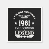 Persoonlijk verjaardagsfeestje in vintage stijl  servet (Voorkant)