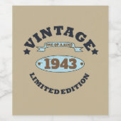 Persoonlijk verjaardagsfeestje negentig 90 jaar ge wijn etiket (Enkel label)