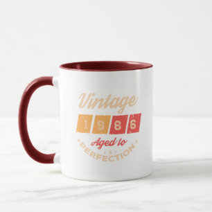 Persoonlijk verjaardagsfeestje veertig vintage 40s mok