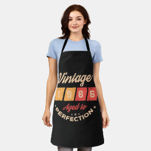 Persoonlijk verjaardagsfeestje veertig vintage 40s schort
