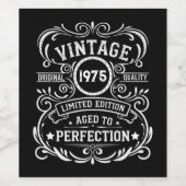 Persoonlijk verjaardagsfeestje vijftig vintage 50 wijn etiket (Enkel label)