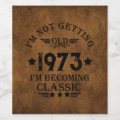 Persoonlijk verjaardagsfeestje vijftig vintage 50 wijn etiket (Enkel label)