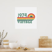Persoonlijk verjaardagsfeestje vijftig vintage 50s poster (Keuken)