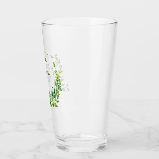 Persoonlijk verjaardagsglas voor pensionering met glas (Links)