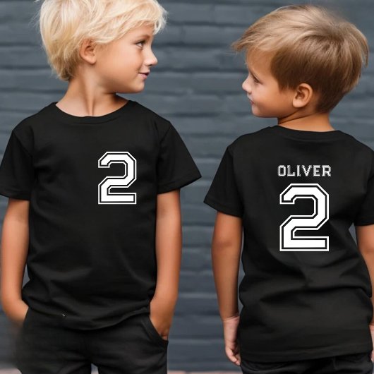 Persoonlijk verjaardagsnummer Aangepaste verjaarda Kinder Shirts