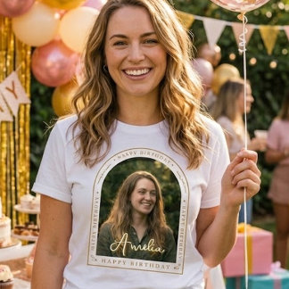 Persoonlijk verjaardagsshirt | Aangepaste foto tek T-shirt