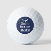 Persoonlijk verlies opnieuw Funny Quote Golfballen (Voorkant)