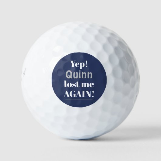 Persoonlijk verlies opnieuw Funny Quote Golfballen (Voorkant)