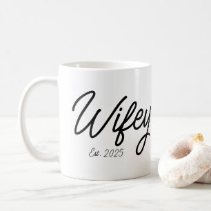 Persoonlijk verlovingscadeau voor haar bruid Wifey Koffiemok