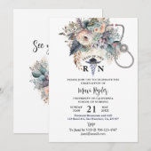 Persoonlijk verpleegkundig Afstuderen Boho FIoral  Kaart (Voorkant / Achterkant)