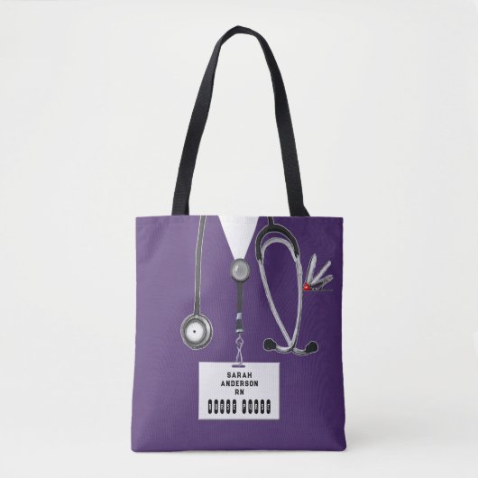 Persoonlijk verpleegsterscadeau tote bag (Voorkant)