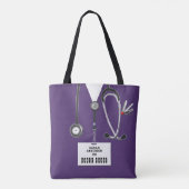 Persoonlijk verpleegsterscadeau tote bag (Achterkant)