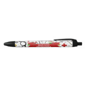 Persoonlijk verpleegstersgeschenk zwarte inkt pen (Bovenkant)