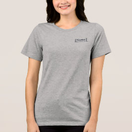 Persoonlijk verpleegstershandtekening zak plaatsin Tri-Blend shirt