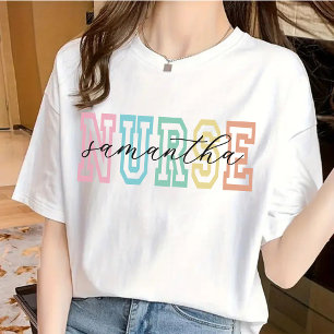 Persoonlijk verpleegstershemd, verpleegstersopleid t-shirt