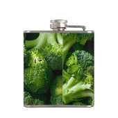 Persoonlijk Verse Groene Broccoli Ontwerp Heupfles (Achterkant)