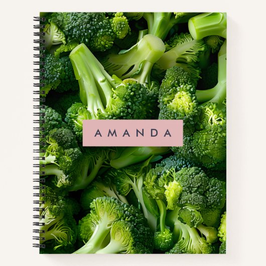 Persoonlijk Verse Groene Broccoli Ontwerp Notitieboek (Voorkant)