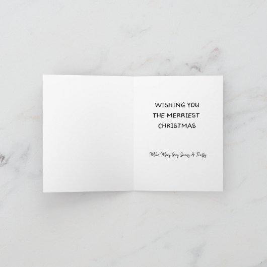 Persoonlijk versierde kerstboom  kaart (Binnen)